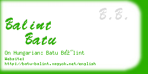 balint batu business card